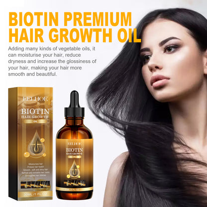 EELHOE Biotin Hair Treatment Oil Deeply Moisturizing Scalp Massage Treatment Thick And Smooth Hair Care Oil