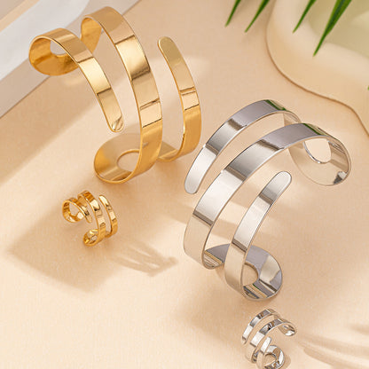 Bracelet Manchette Élégance Dorée