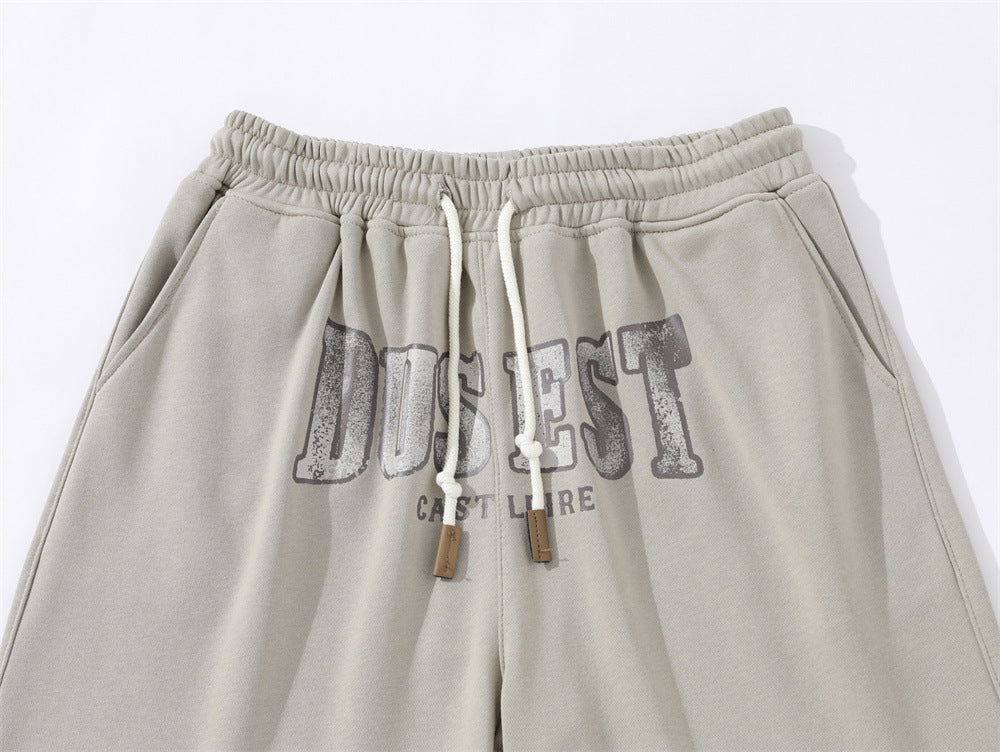 Letter Print Casual Short Sweatpants Men