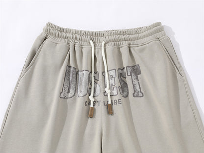 Letter Print Casual Short Sweatpants Men