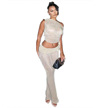 Women's Street Trend Ladies See-through Suit