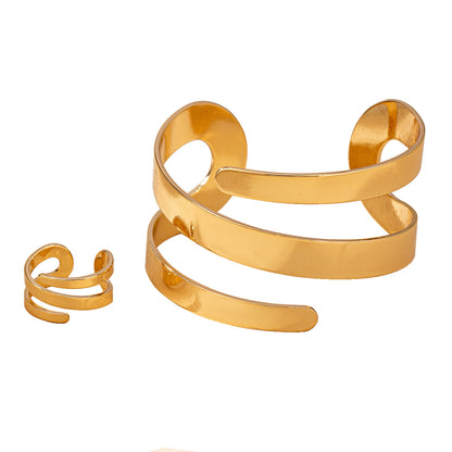 Bracelet Manchette Élégance Dorée
